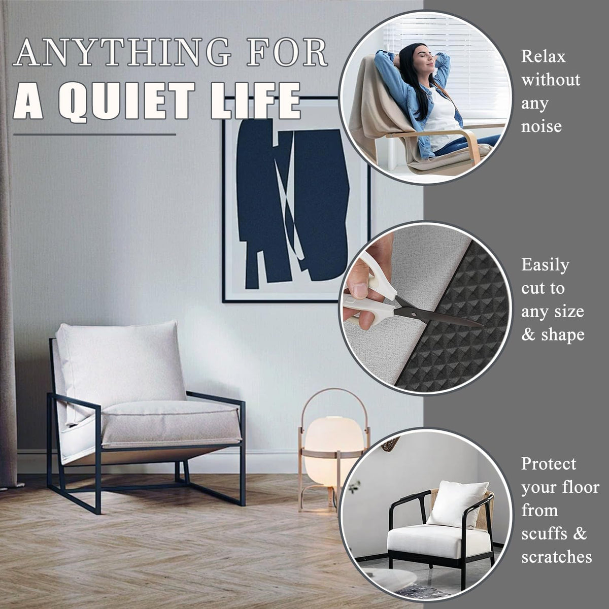 Non Slip Furniture Pads for Hardwood Floors - Furniture Grippers