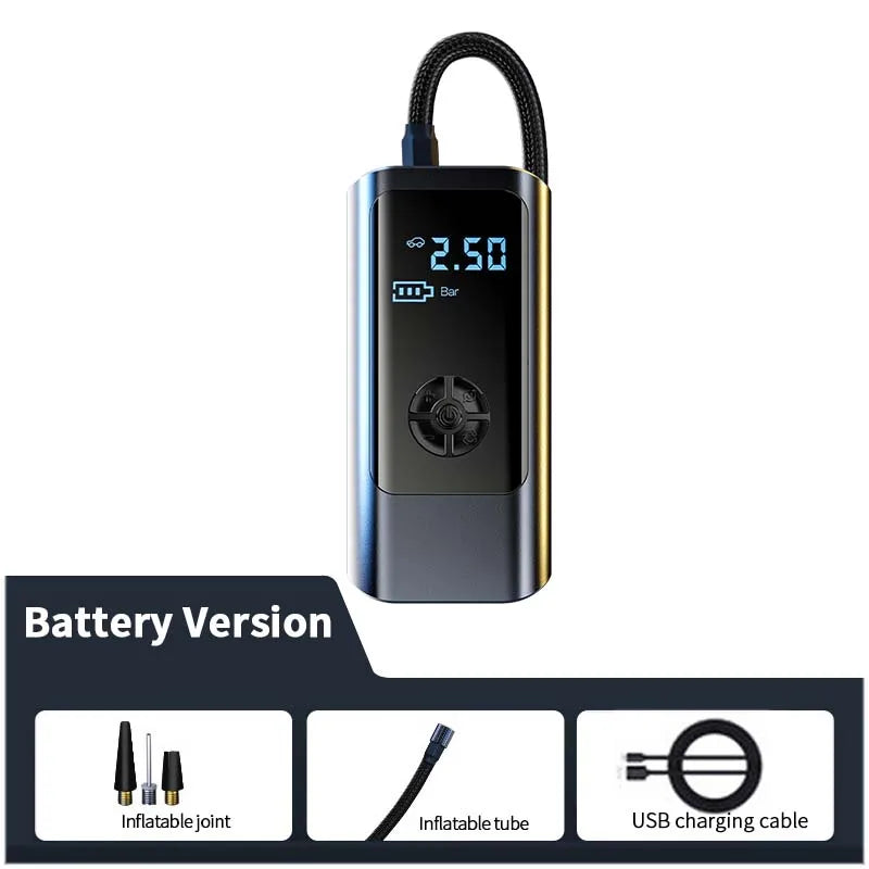 SEAMETAL 12V Portable Air Pump Car Air Compressor 8000Mah Rechargeable Inflator Wireless Tire Inflatable Pump for Car Motorcycle