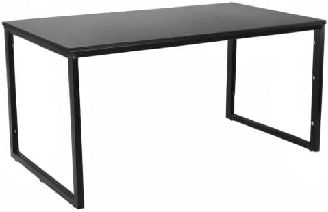 Modern Simple Office Desk - 55 Inch Gaming & Writing Desk, Black