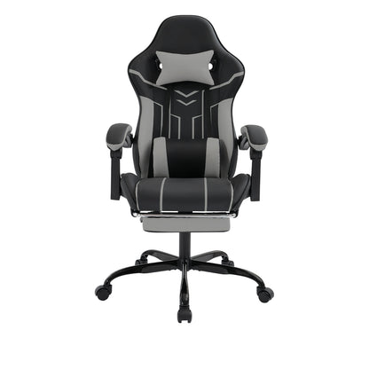 Gaming Chair, Computer Chair Ergonomic Chair with Footrest Office Chair Ergonomic Computer Chair with Lumbar Backrest Blackgray