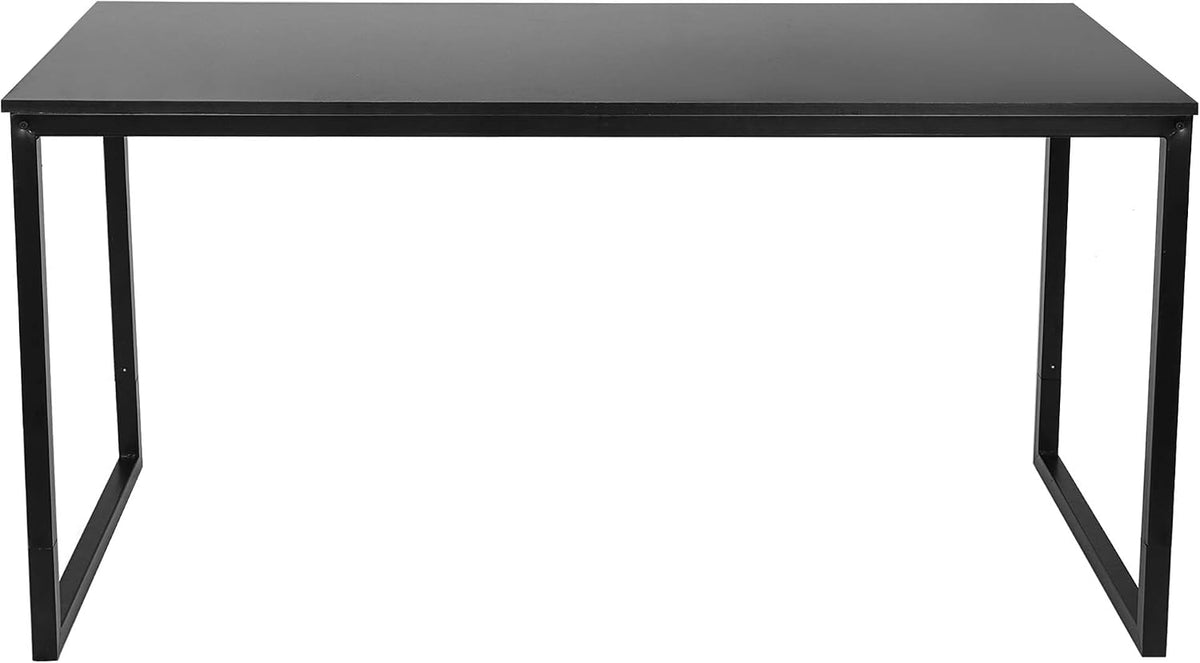 Modern Simple Office Desk - 55 Inch Gaming & Writing Desk, Black