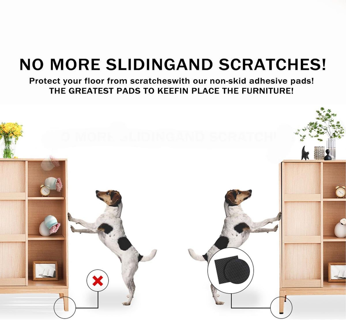 Non Slip Furniture Pads for Hardwood Floors - Furniture Grippers