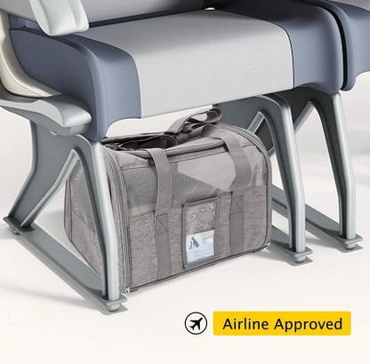 Cat Carrier,Dog Carriers for Small Dogs Medium Cats Pet Carrier up to 15 Lbs, TSA Airline Approved Cat Carrier Soft, Cat Dog Crate Travel Bag,Grey