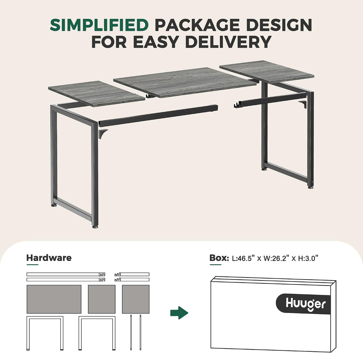 Computer Desk, 80 Inch Office Desk, Gaming Desk with Storage, Writing Desk Work Desk for Home Office, Study, Long Simple Desk, Large Legroom, Metal Frame, Grey