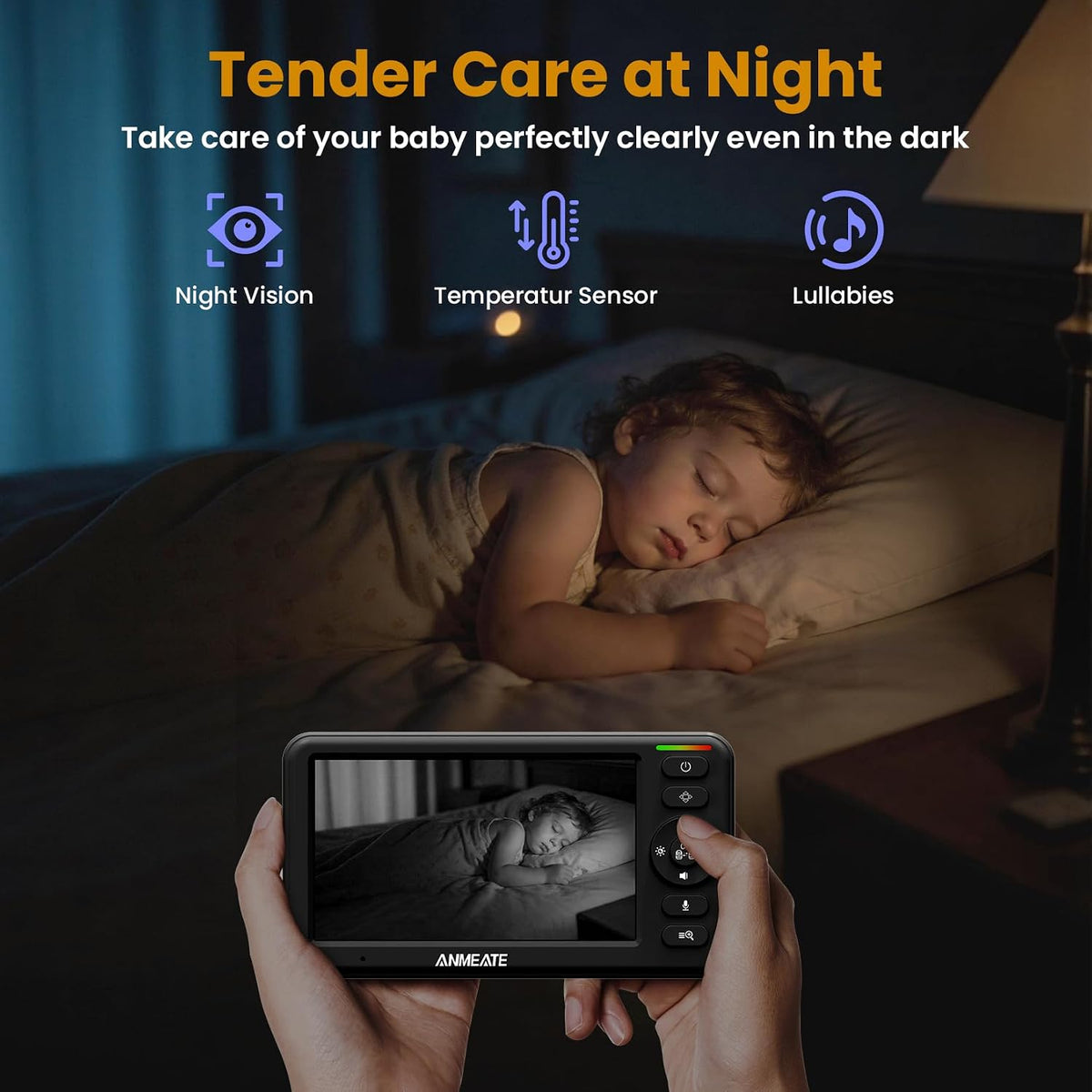 5" Baby Monitor with Camera and Audio No Wifi
