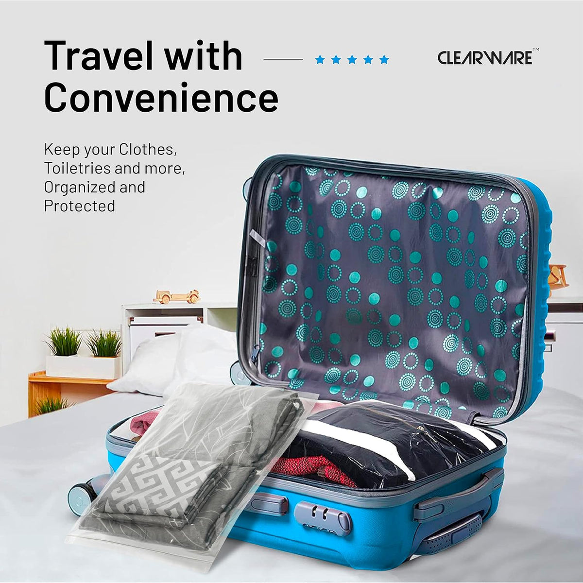 12 Large Storage Bags with Zipper Top - 5 Gallon Bags 18" X 24", Extra Large Plastic for Clothes, Travel, Moving, Large Reusable Freezer Bags, Bpa-Free, 2-Mil Thick
