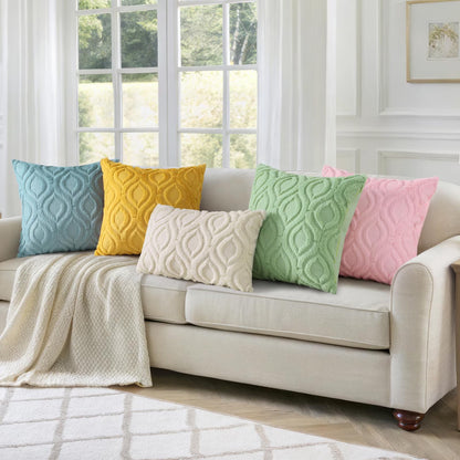 Pack of 2 Throw Pillow Covers 24X24, Soft Plush Faux Wool Couch Pillow Covers, Sage Green (Pillow Cover Only, No Inserts Included)