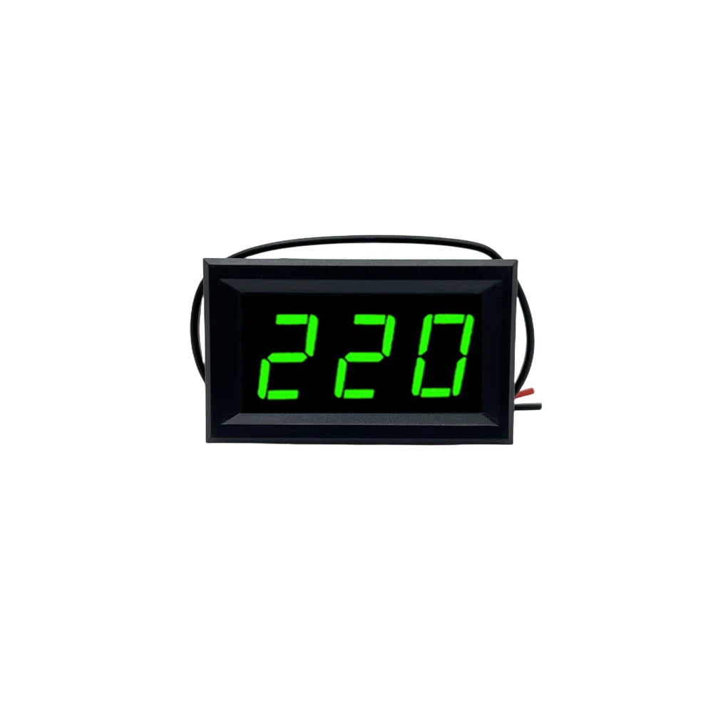 AC 70-500V 0.56" LED Digital Voltmeter Voltage Meter Volt Instrument Tool 2 Wires Red Green Blue Display 110V 220V DIY 0.56 Inch