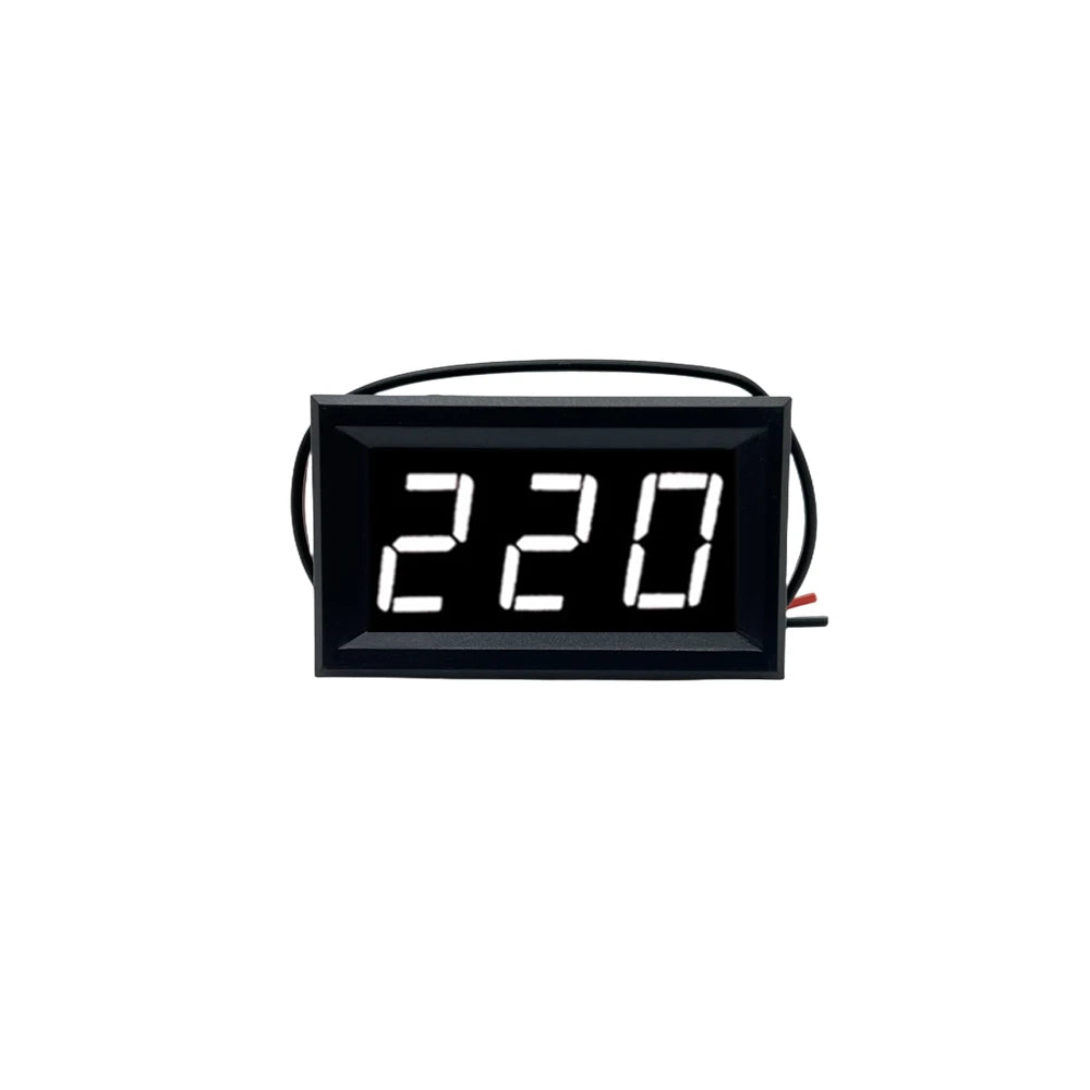AC 70-500V 0.56" LED Digital Voltmeter Voltage Meter Volt Instrument Tool 2 Wires Red Green Blue Display 110V 220V DIY 0.56 Inch