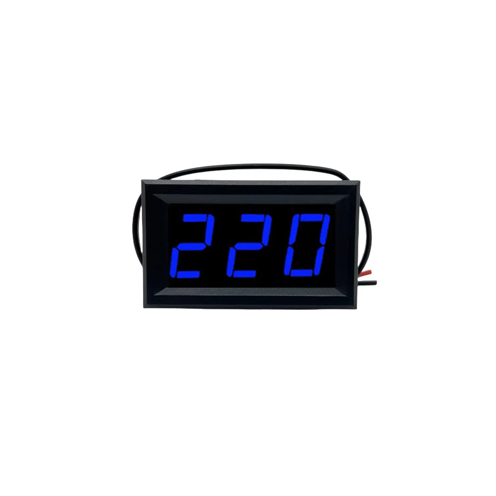 AC 70-500V 0.56" LED Digital Voltmeter Voltage Meter Volt Instrument Tool 2 Wires Red Green Blue Display 110V 220V DIY 0.56 Inch