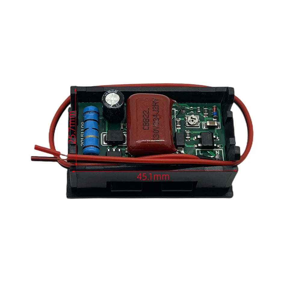 AC 70-500V 0.56" LED Digital Voltmeter Voltage Meter Volt Instrument Tool 2 Wires Red Green Blue Display 110V 220V DIY 0.56 Inch