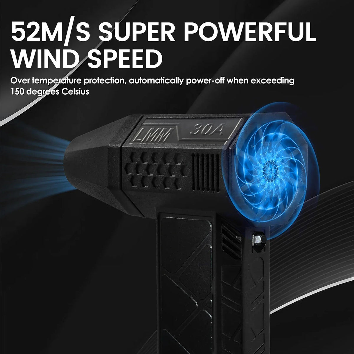 Handheld Electric Air Duster Brushless Motor 130000 RPM Violent Blower Mini Turbo Jet Fan Wind Speed 52M/S Car Keyboard Cleaning