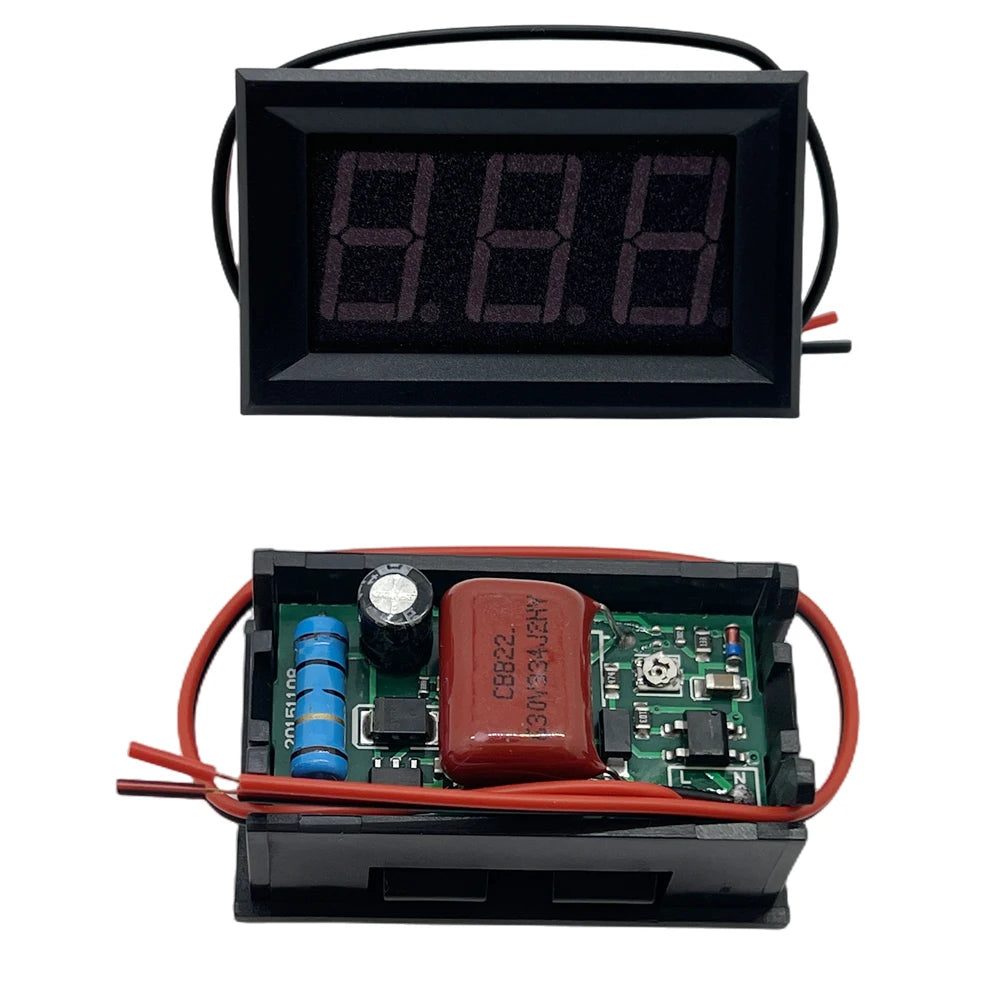 AC 70-500V 0.56" LED Digital Voltmeter Voltage Meter Volt Instrument Tool 2 Wires Red Green Blue Display 110V 220V DIY 0.56 Inch