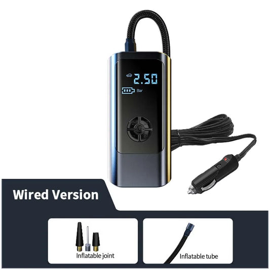 SEAMETAL 12V Portable Air Pump Car Air Compressor 8000Mah Rechargeable Inflator Wireless Tire Inflatable Pump for Car Motorcycle