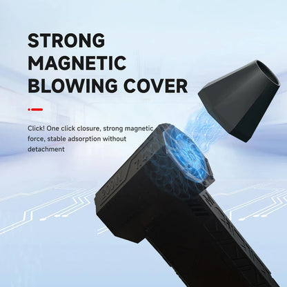 Handheld Electric Air Duster Brushless Motor 130000 RPM Violent Blower Mini Turbo Jet Fan Wind Speed 52M/S Car Keyboard Cleaning